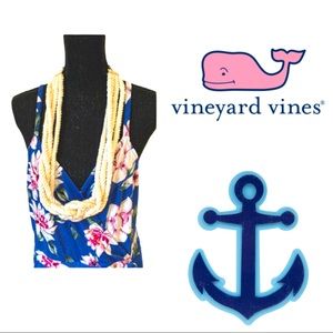 Vineyard vines nautical rope knot cream necklace